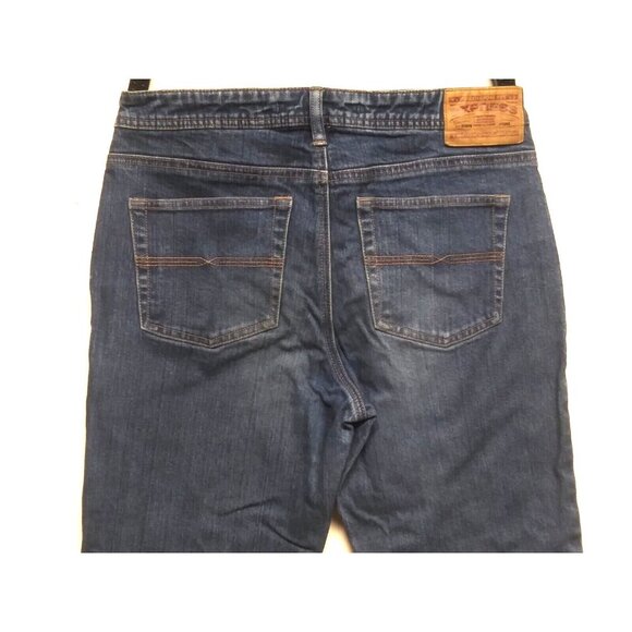 Express Womens Jeans Precision Fit Hipster Flare Blue 11/12 ankle stretch EUC - Picture 5 of 9